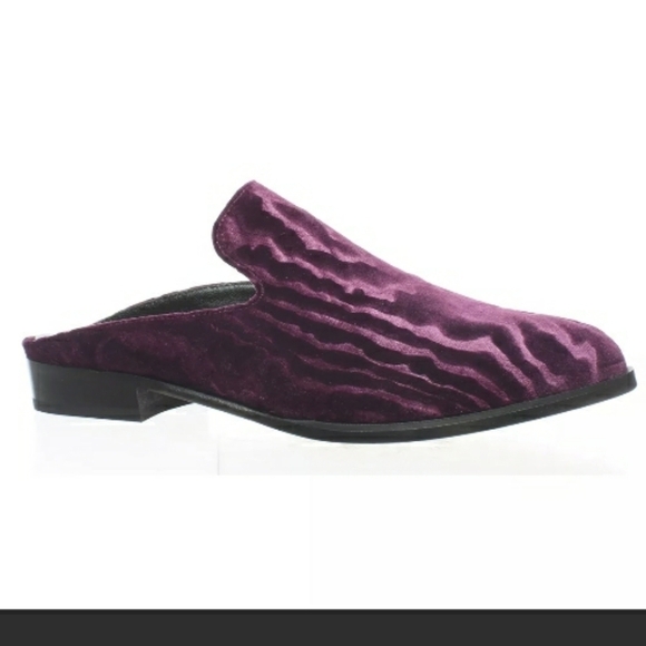 Robert Clergerie Alice Purple Plum Velvet Slip on Mules Sz 5.5 New w/ Box - Picture 9 of 15